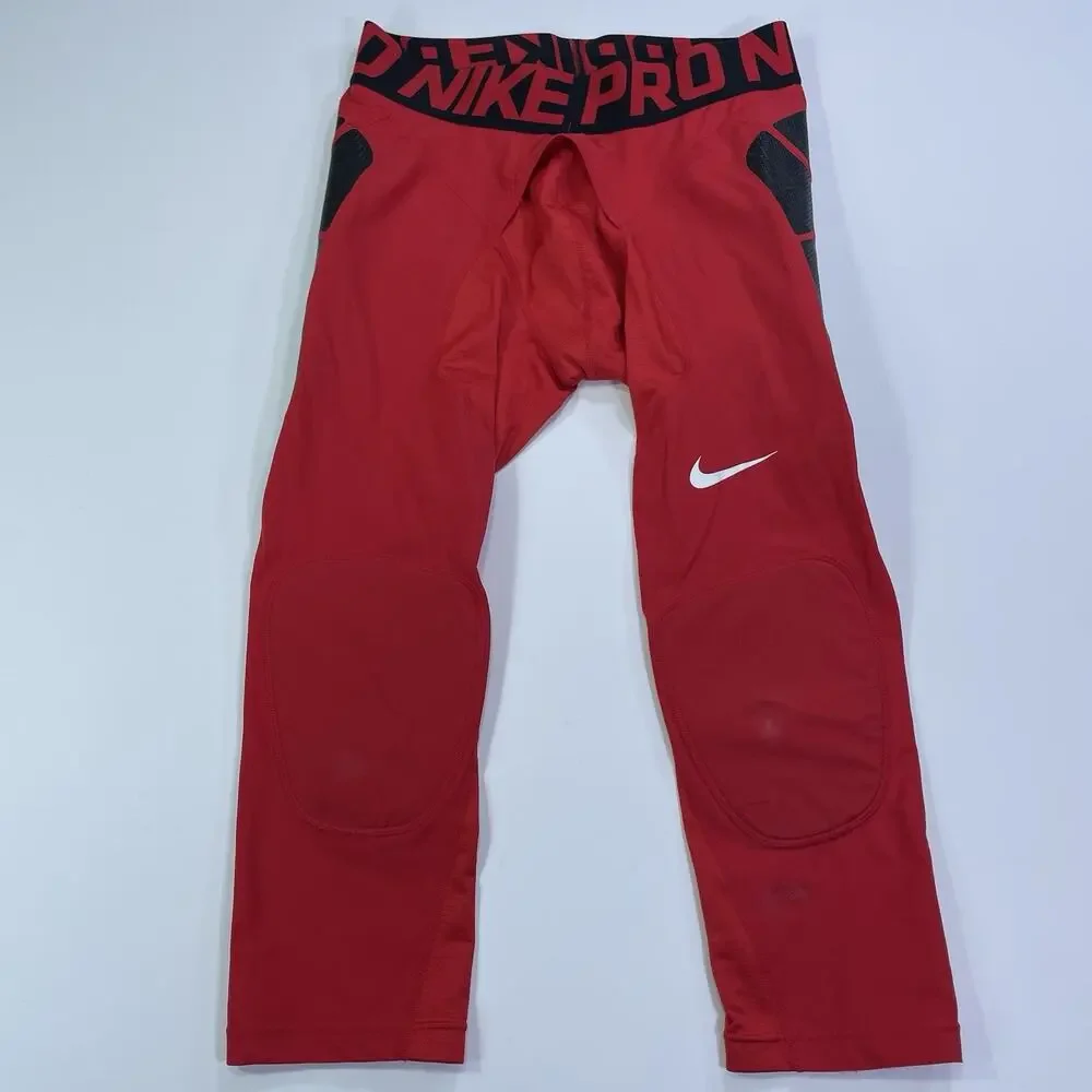 Nike Pro MLB Padded Compression Pants Red Black Baseball Size Medium 27x21